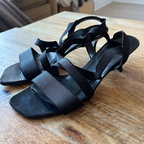 Stuart Weitzman Strappy Square Toe High Heel Sandals Size 7.5 - Picture 2 of 7